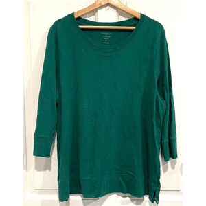 Preswick & Moore - green long sleeve 100% cotton women's size XXL top , blouse